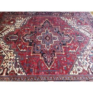 Heriz Persian Rug, 8x10 Bohemian Living Room Carpet, Oriental Rug, Hand Knotted